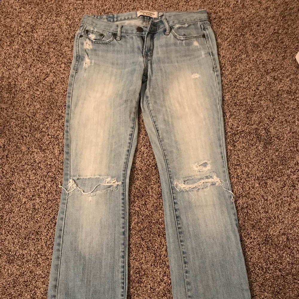 A&F ripped jeans